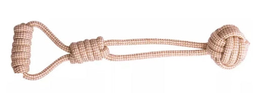 Hemp Rope Toy with Chew Ball & Handle